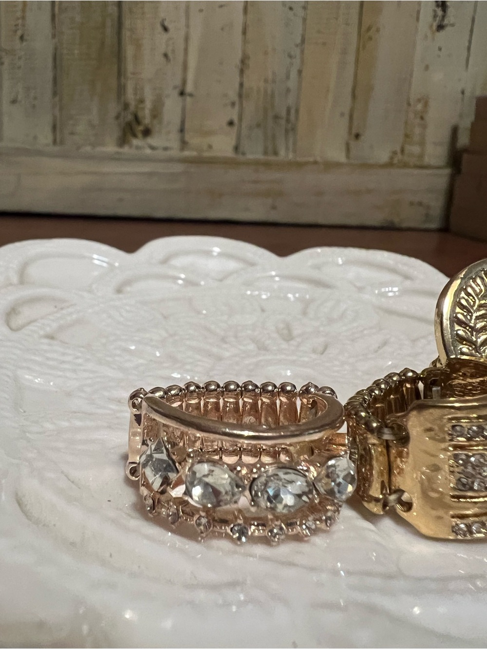 Paparazzi Gold Multi-Style Women's Ring Set with Crystal Accents - Picture 2 of 5
